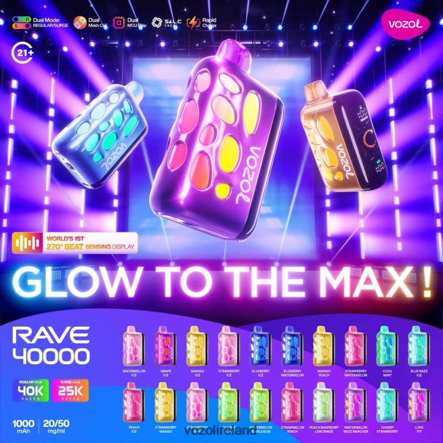 VOZOL Ireland - Vozol Rave 40000 T62TJD1