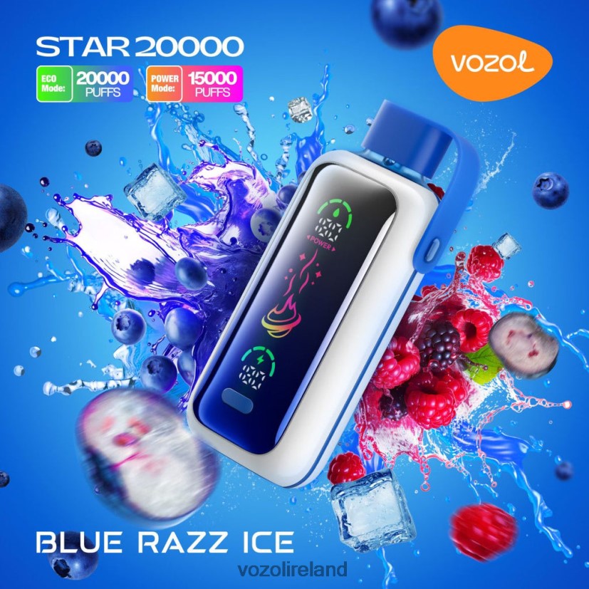 VOZOL Vape Dublin - VOZOL STAR 20000 V0Z2J44 BLUE RAZZ ICE
