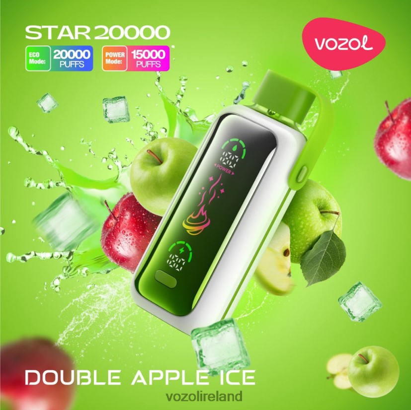 VOZOL Vape Near Me - VOZOL STAR 20000 V0Z2J47 DOUBLE APPLE ICE