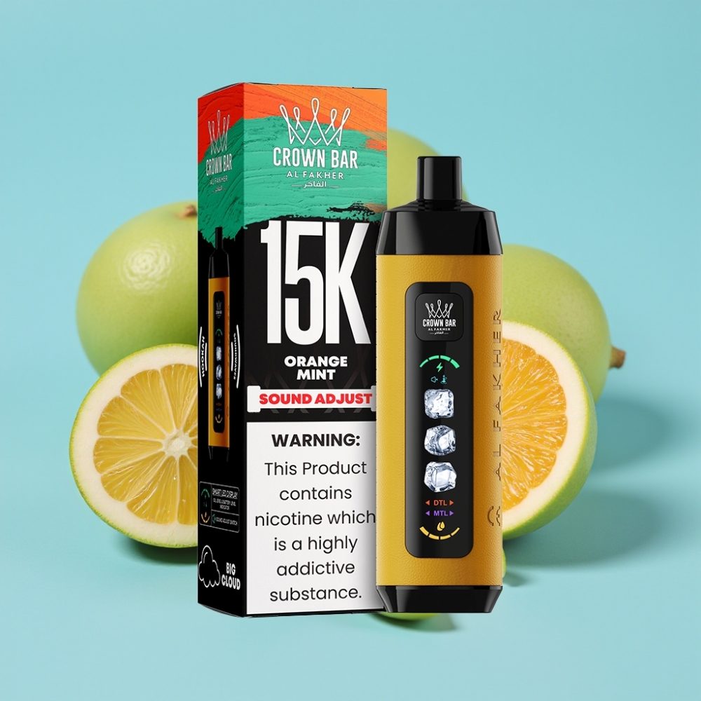Al Fakher 15k Ice Adjust Clouds 15000 Puffs 22ml 850mAh Orange Mint