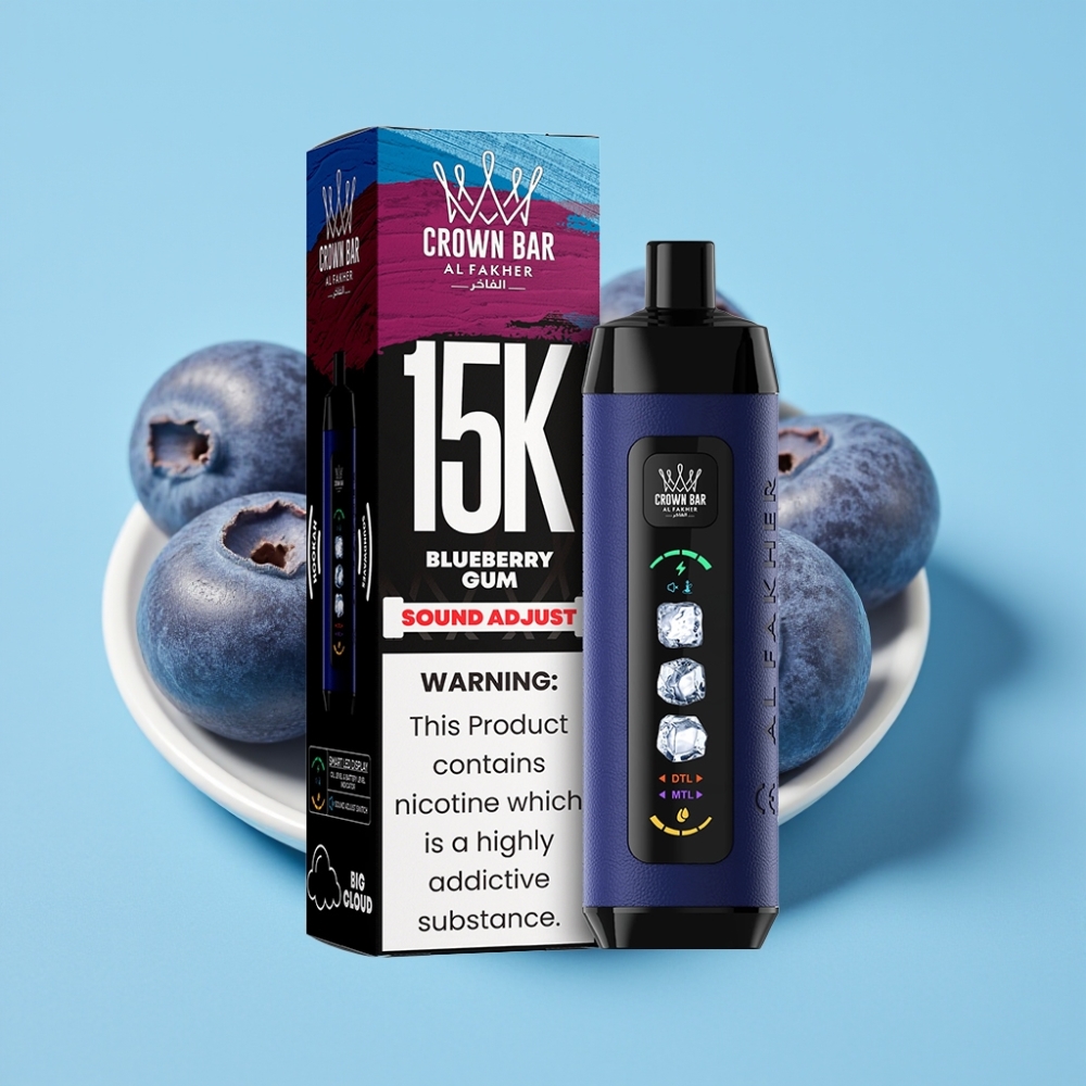 Al Fakher 15k Ice Adjust Clouds 15000 Puffs 22ml Blueberry Gum