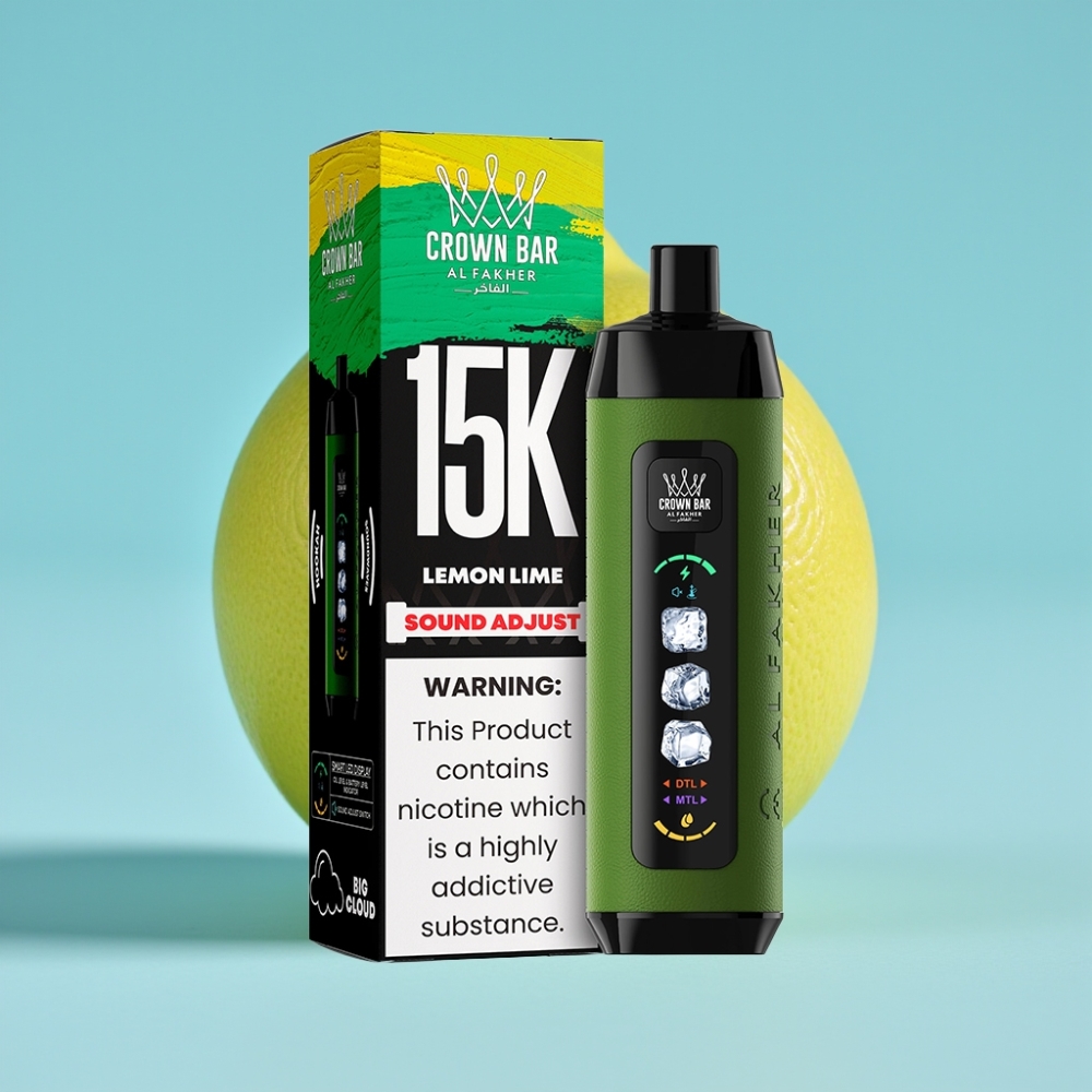 Al Fakher 15k Ice Adjust Clouds 15000 Puffs 22ml Lemon Lime Mesh Coil