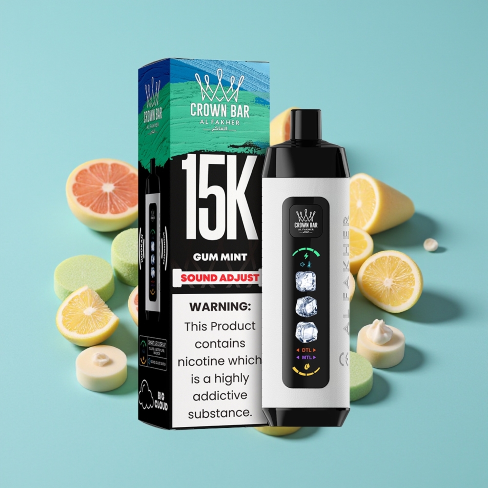 Al Fakher 15k Ice Adjust Clouds 15000 Puffs 22ml Mesh Coil Gum Mint