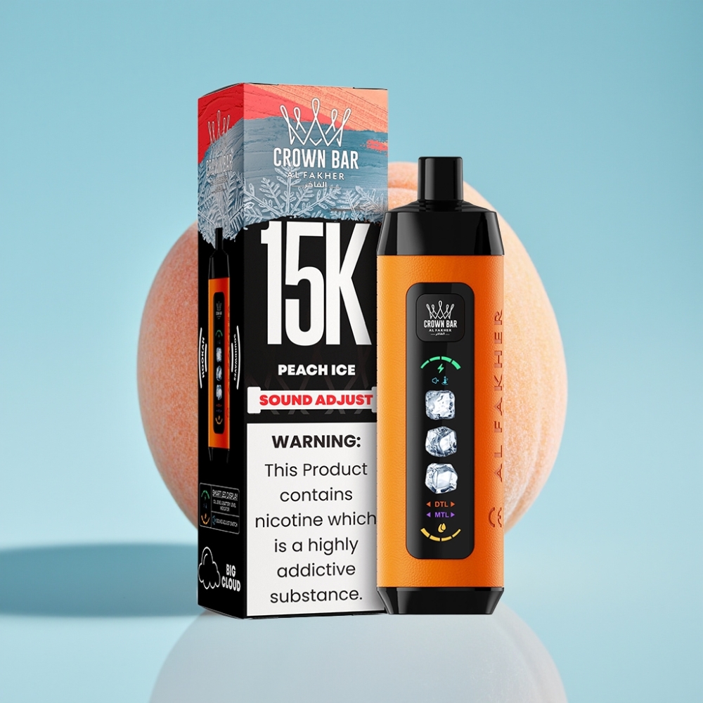 Al Fakher 15k Ice Adjust Clouds 15000 Puffs 22ml Peach Ice