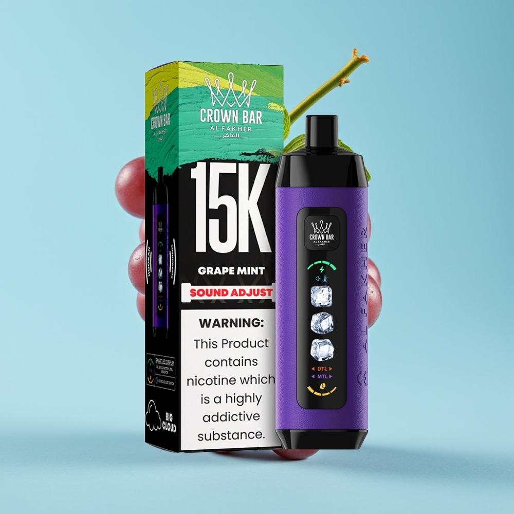 Al Fakher 15k Ice Adjust Clouds 15000 Puffs Grape Mint Mesh Coil Type-C