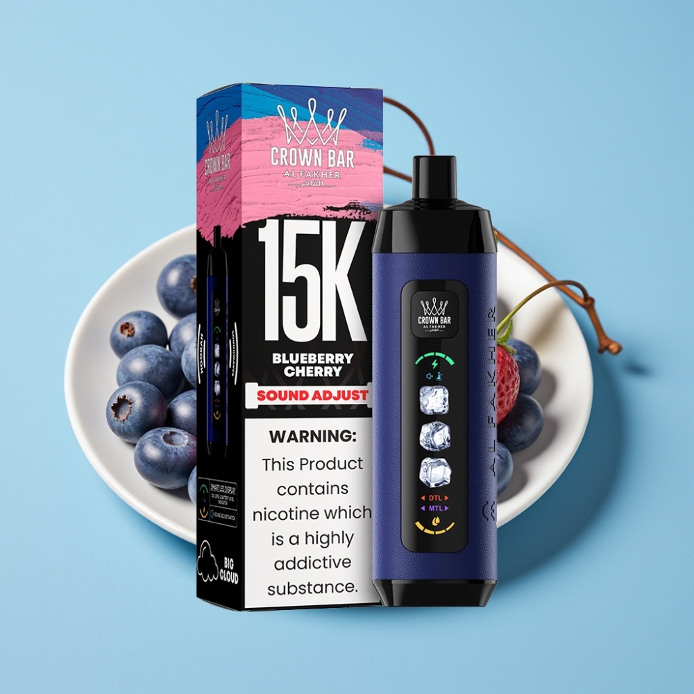 Al Fakher 15k Ice Adjust Clouds 15000 Puffs LED Display Mesh Coil Blueberry Cherry