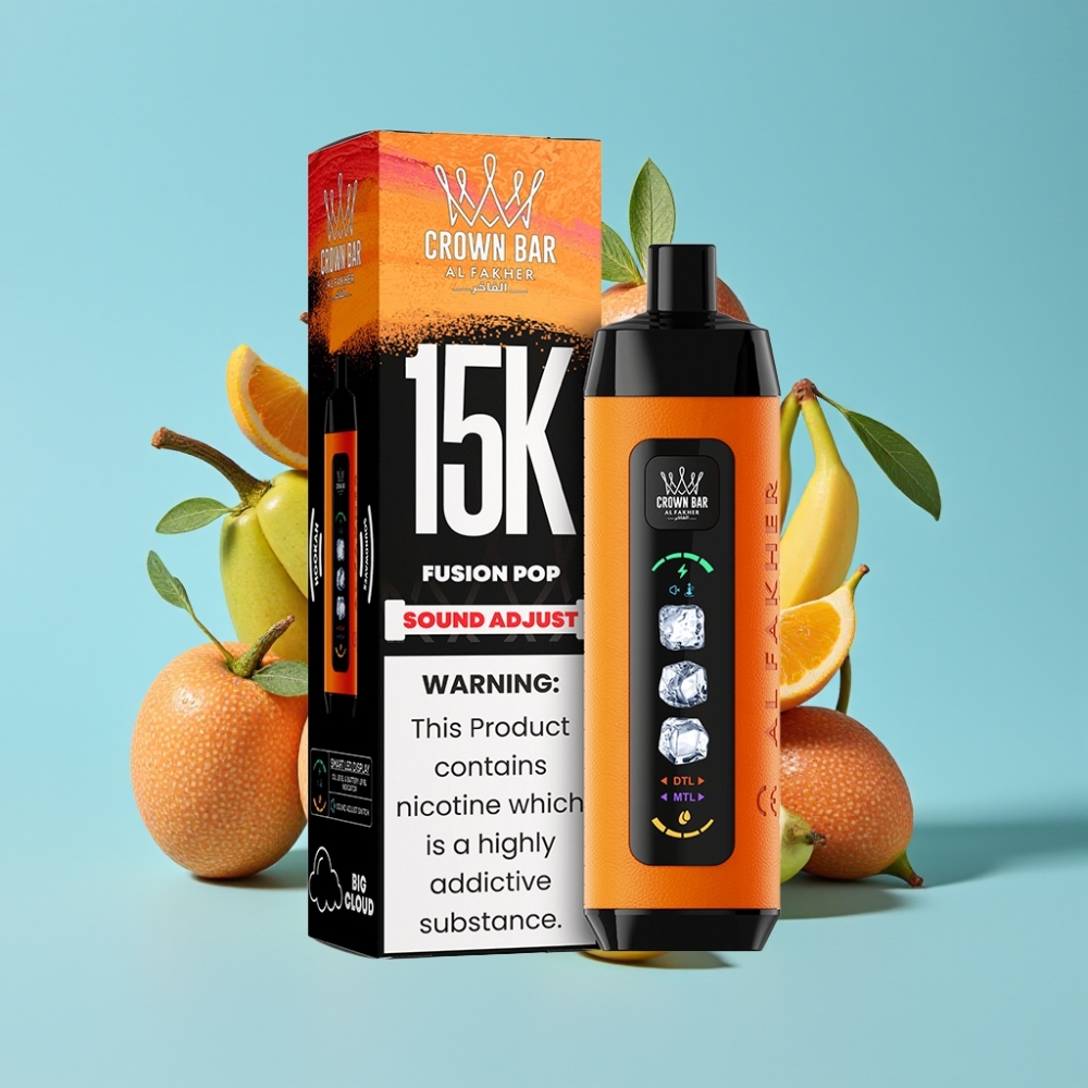 Al Fakher 15k Ice Adjust Clouds 15000 Puffs LED Display Mesh Coil Fusion Pop