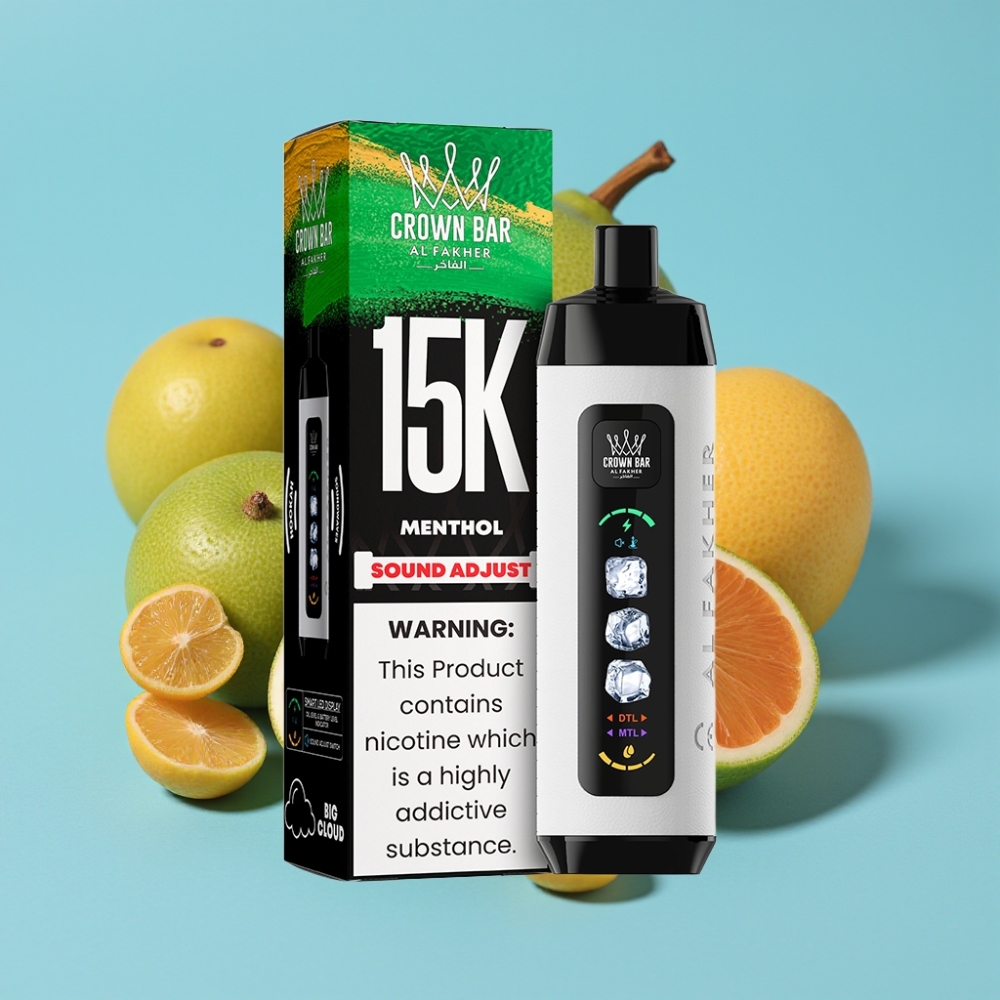 Al Fakher 15k Ice Adjust Clouds 15000 Puffs LED Mesh Menthol
