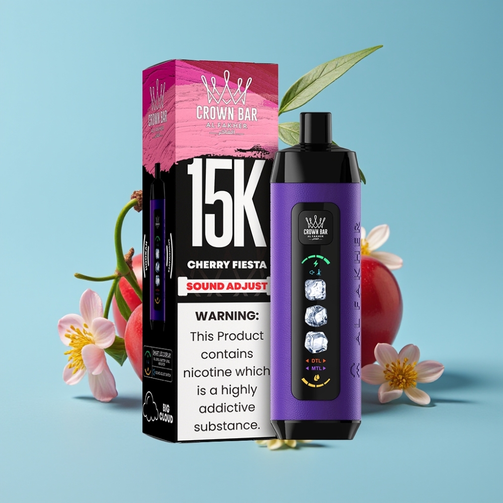 Al Fakher 15k Ice Adjust Clouds 15000 Puffs Mesh Coil Cherry Fiesta