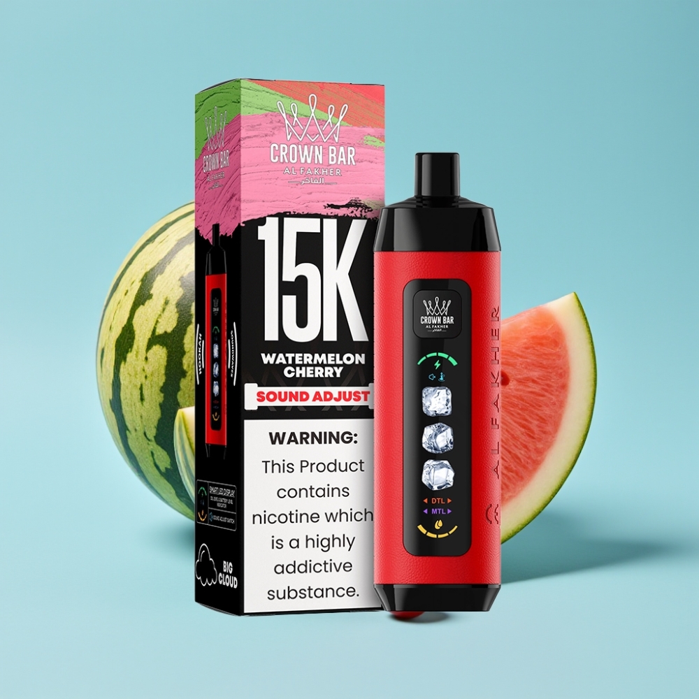 Al Fakher 15k Ice Adjust Clouds 15000 Puffs Mesh Coil Watermelon Cherry