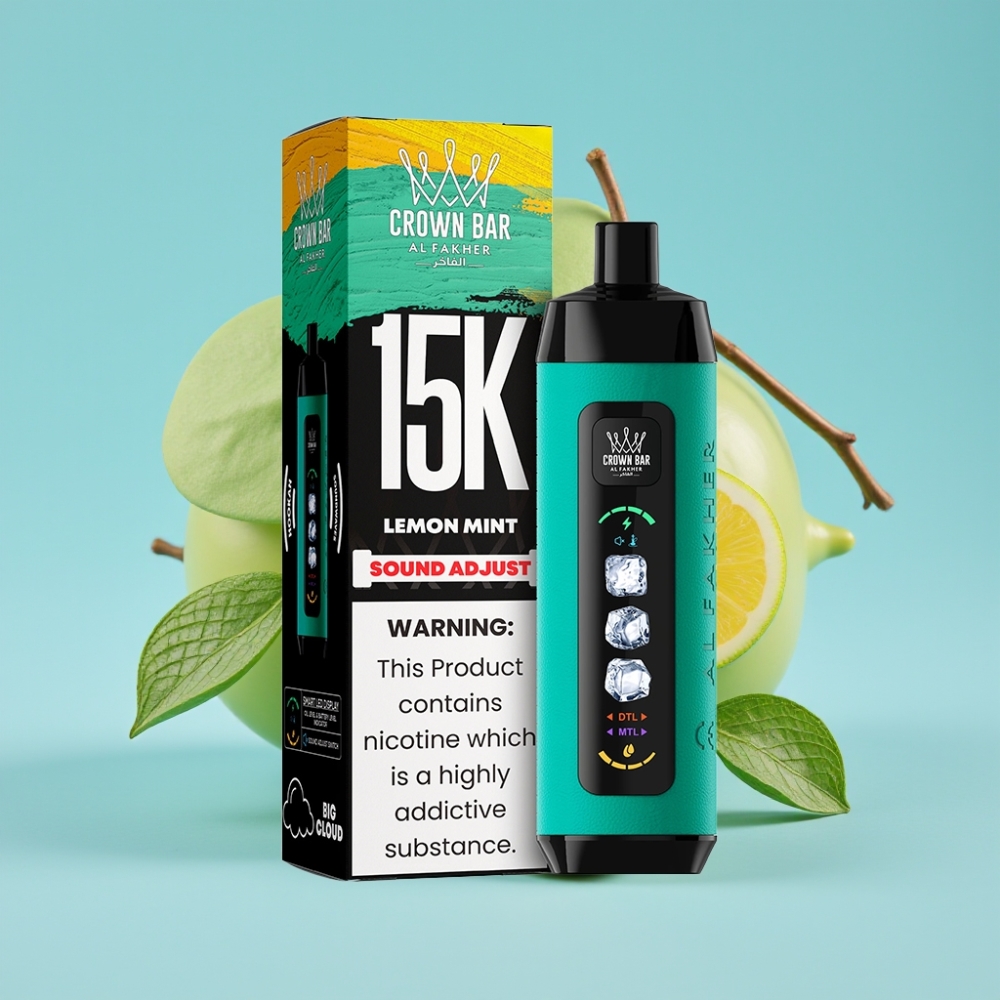 Al Fakher 15k Ice Adjust Clouds Disposable 15000 Puffs 22ml Lemon Mint