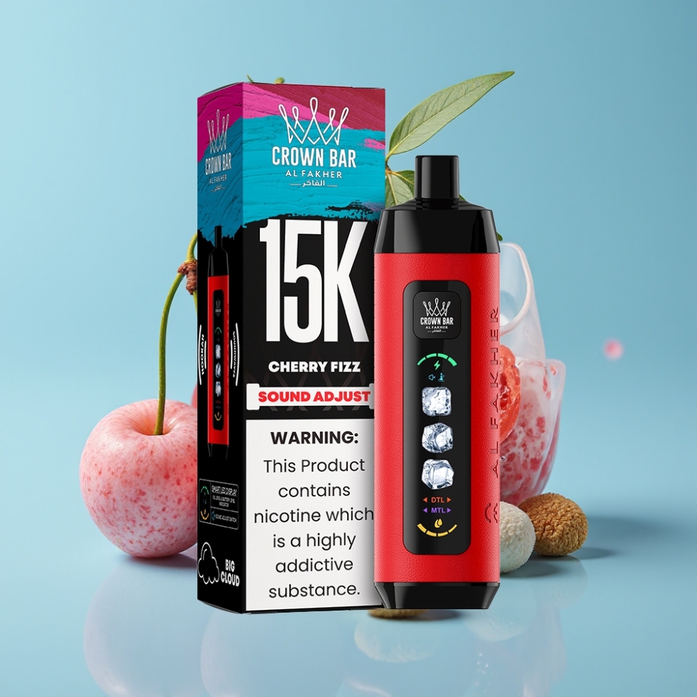 Al Fakher 15k Ice Adjust Clouds Disposable Device 15000 Puffs 22ml Cherry Fizz