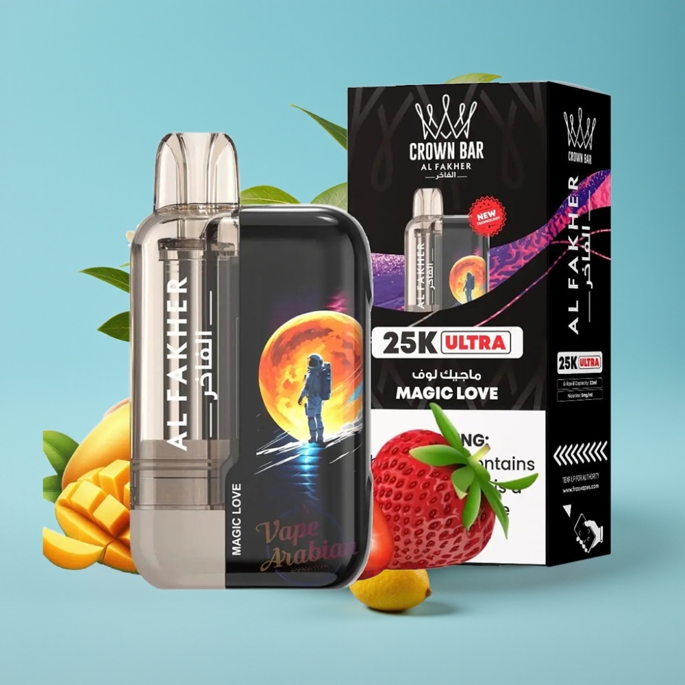 Al Fakher Crown Bar Ultra 25K Magic Love Disposable Vape 22ml 50mg Mesh