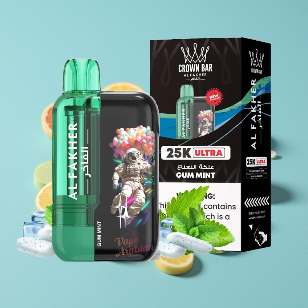 Al Fakher Crown Bar Ultra 25K Mesh Type-C Gum Mint