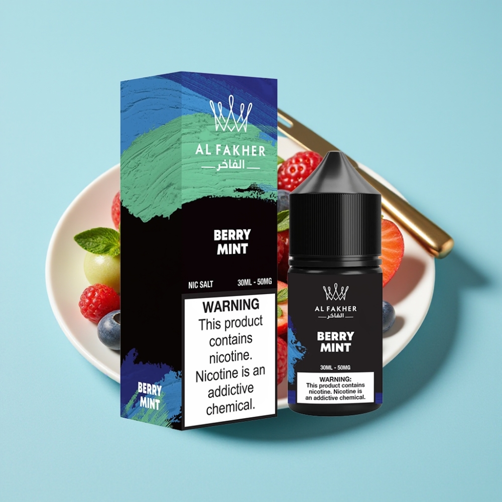 AL Fakher Nicotine Salt Berry Mint 50MG 30ml Puffs Pod Vape Liquid