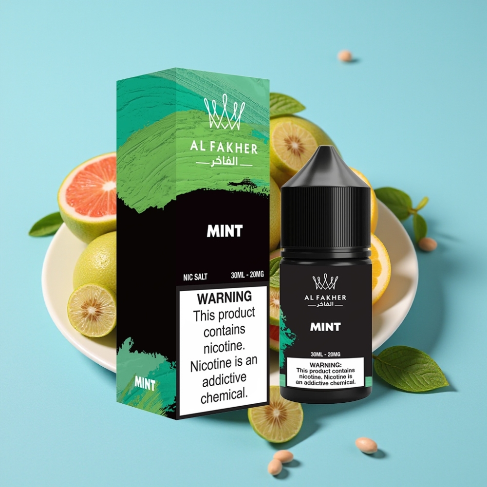 AL Fakher Nicotine Salt Puffs 30ml Mint 20MG Chubby Bottle
