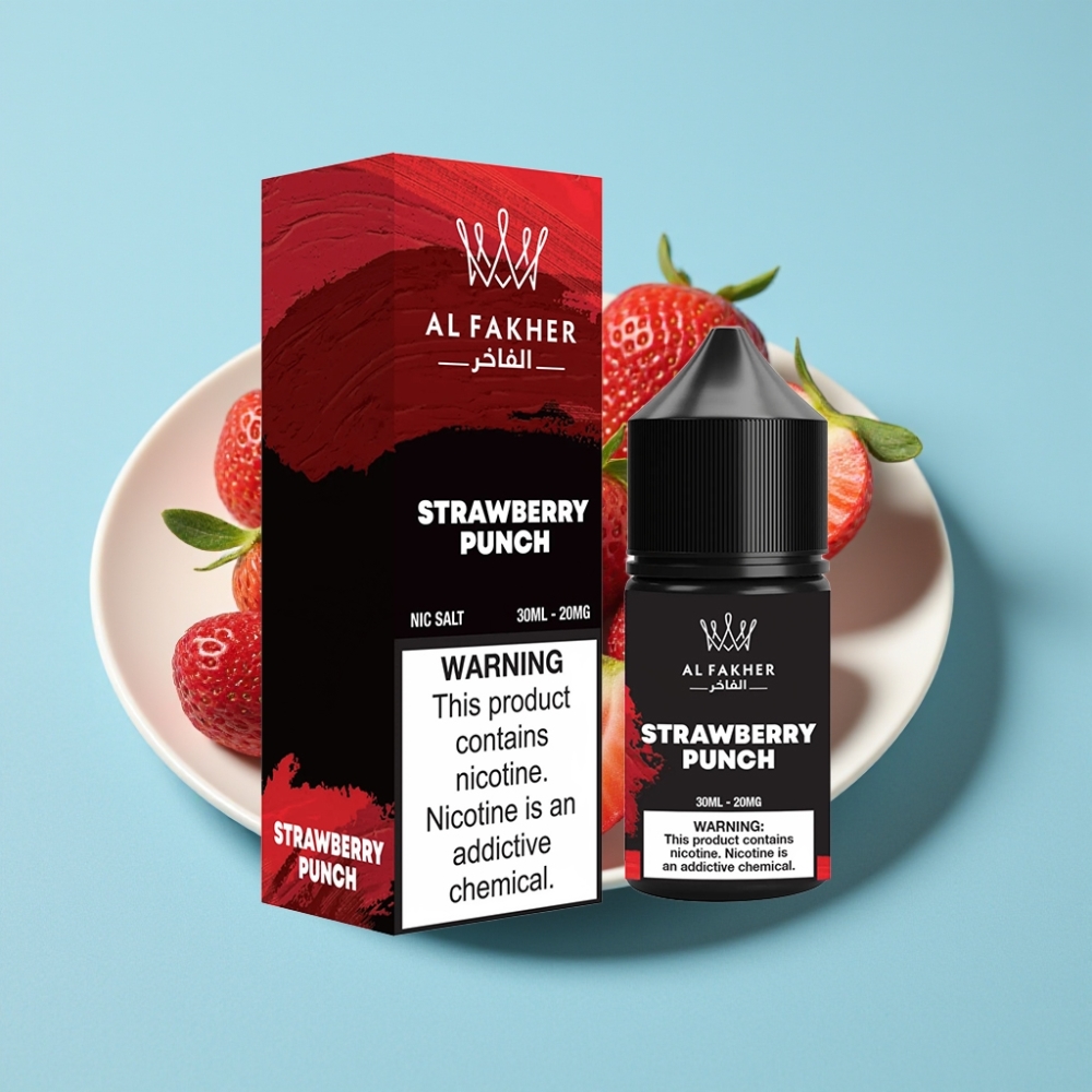 AL Fakher Nicotine Salt Puffs Strawberry Punch 20MG 30ml