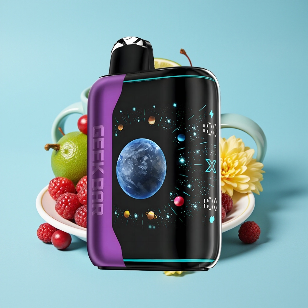 GEEK BAR Platinum 25000 Puffs Matte Steel Dual Mesh Berry Cherry Lime