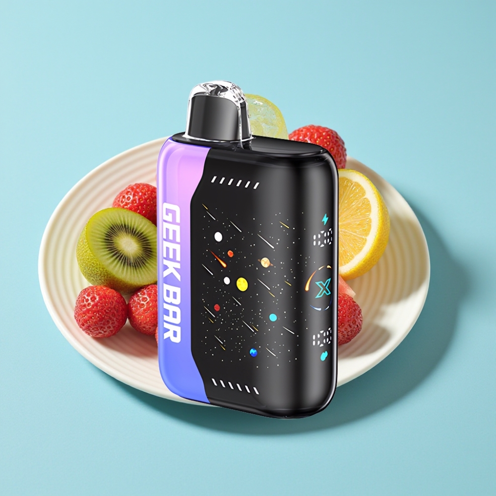 GEEK BAR Pulse X 42K Puffs Fast-Charging Dual Mesh Strawberry Kiwi Ice Meteor Edition