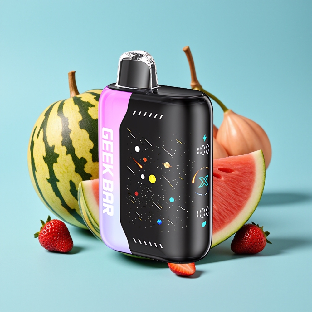 GEEK BAR Pulse X 42K Puffs Meteor Strawberry Watermelon Fast-Charging Dual Mesh Coil