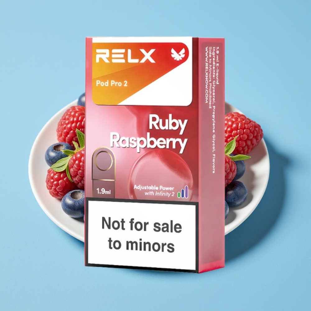 RELX Pod Pro 2 600 Puffs 1.9ml Blue Raspberry 0% Nicotine Eco/Smooth/Boost