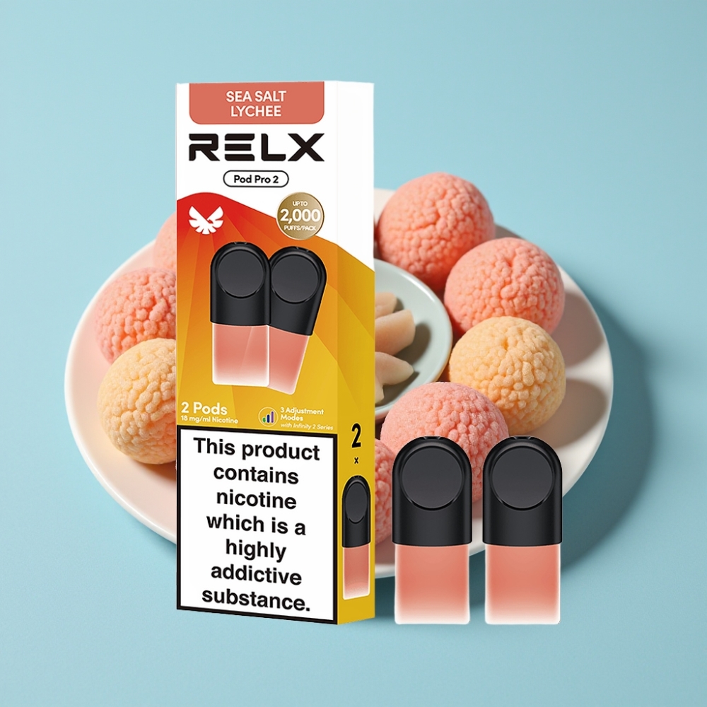 RELX Pod Pro 2 600 Puffs 1.9ml Sea Salt Lychee Eco/Smooth/Boost Mode