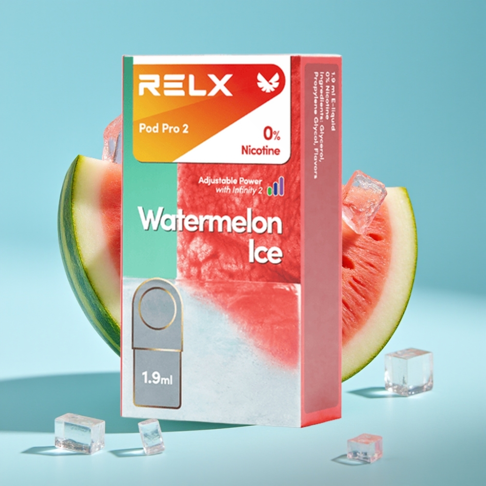 RELX Pod Pro 2 600 Puffs 1.9ml Watermelon Ice 0% Nicotine