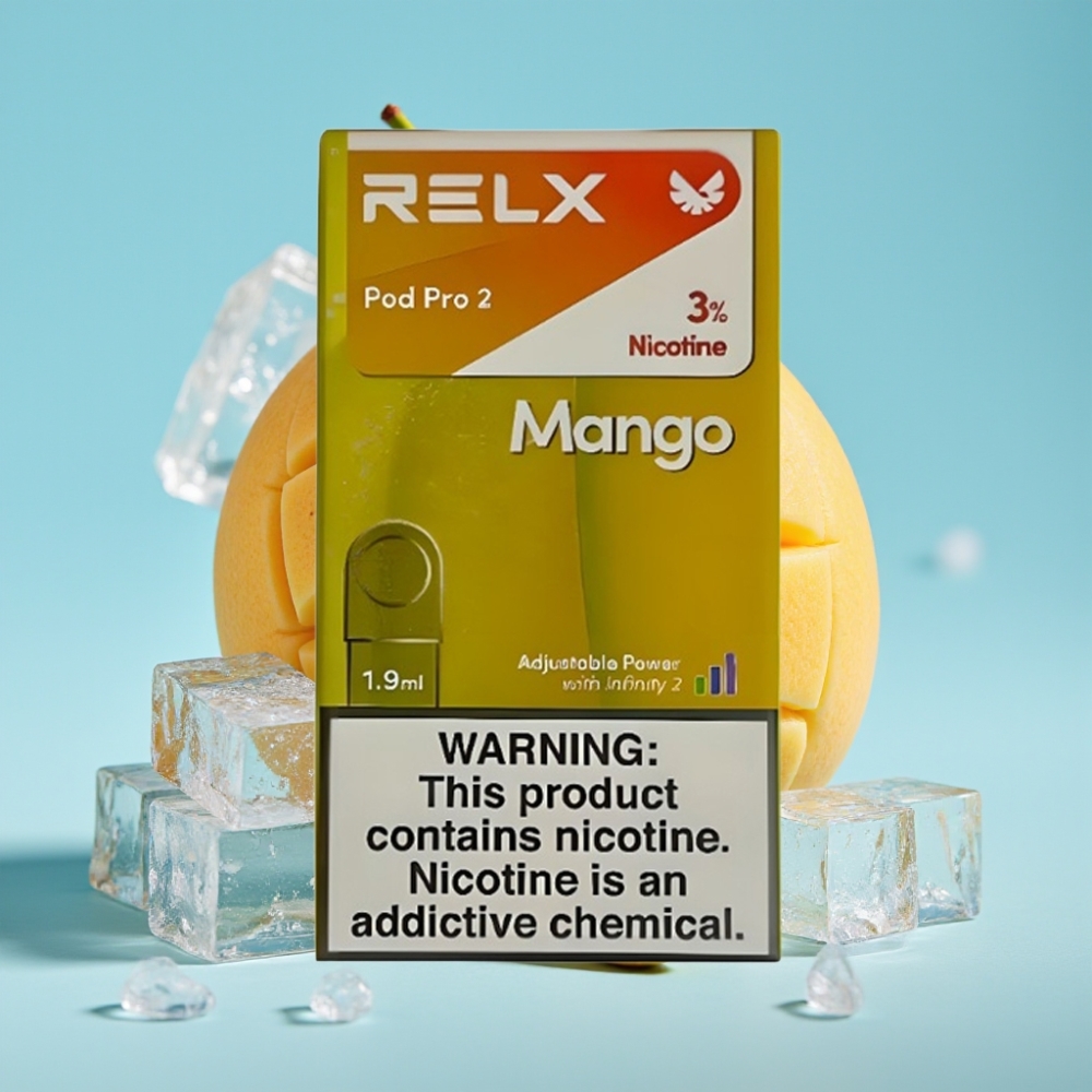 RELX Pod Pro 2 600 Puffs 3% Mango Ice 1.9ml 3 Modes