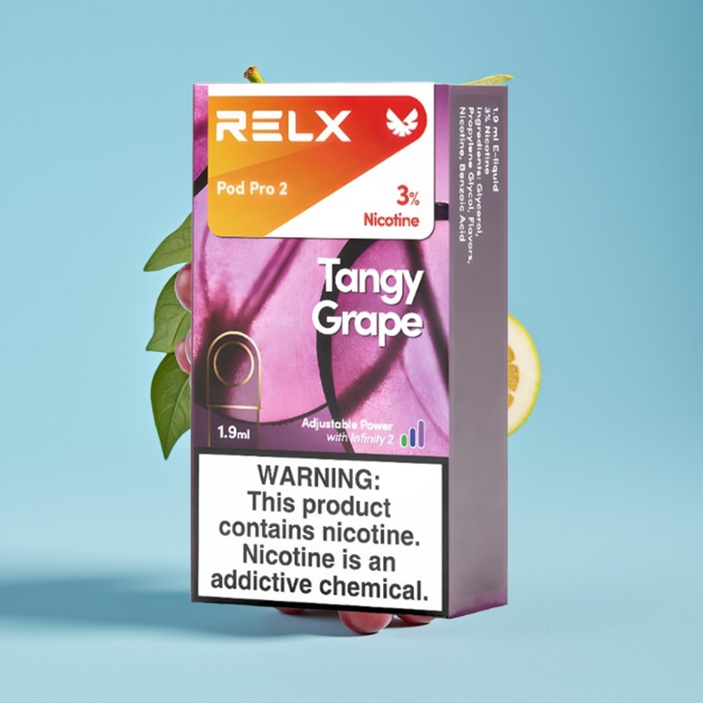 RELX Pod Pro 2 600 Puffs 3% Nicotine 1.9ml Tangy Grape