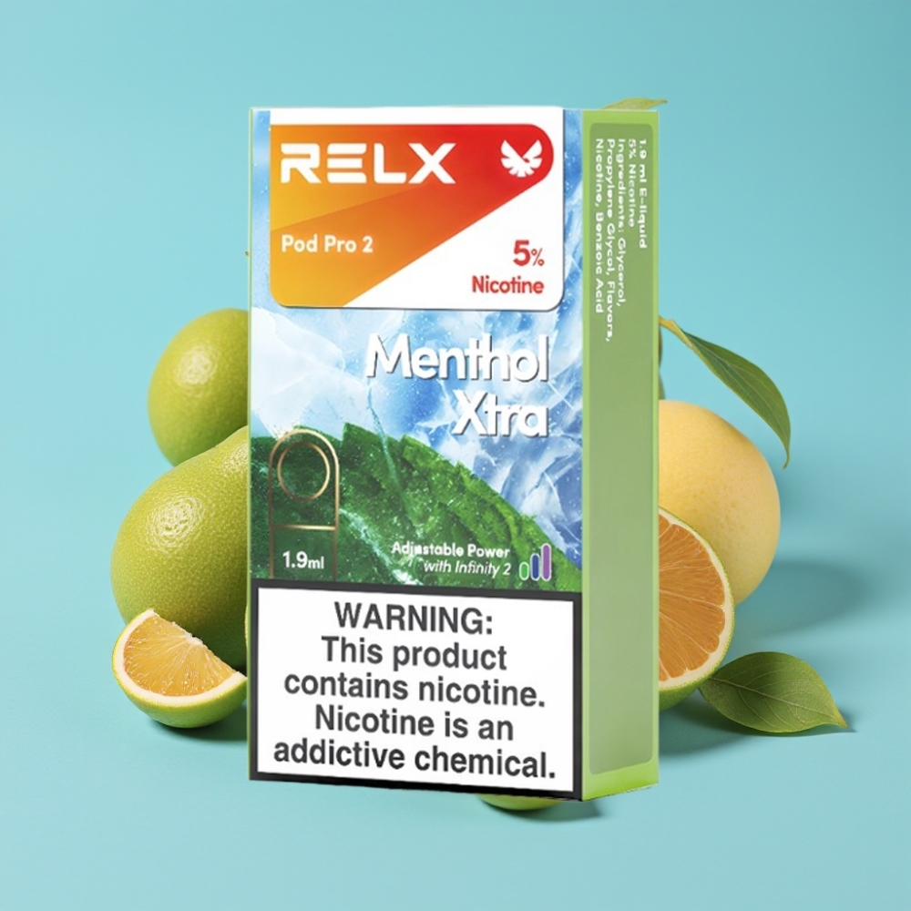 RELX Pod Pro 2 600 Puffs 5% Menthol Xtra 1.9ml 3 Modes