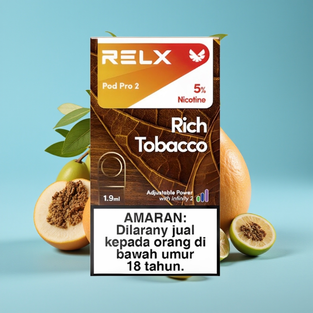 RELX Pod Pro 2 600 Puffs 5% Rich Tobacco 1.9ml Eco/Smooth/Boost Modes