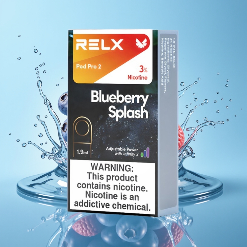 RELX Pod Pro 2 600 Puffs Blueberry Splash 3% 1.9ml 3 Modes