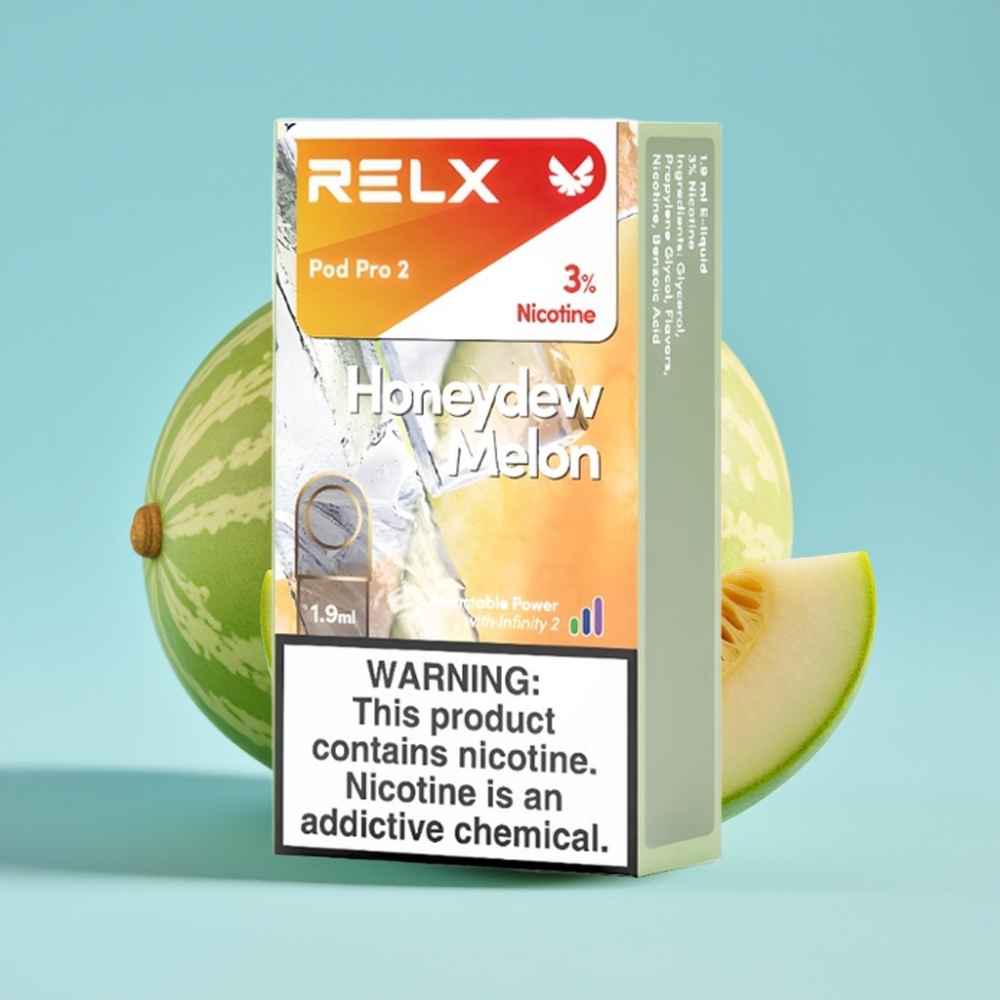 RELX Pod Pro 2 600 Puffs Honeydew Melon 3% 1.9ml 3 Modes