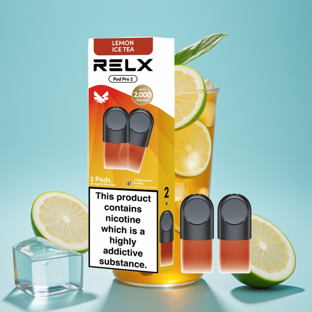 RELX Pro Pro 2 600 Puffs 1.8% Tea-Lemon Ice Tea Pods