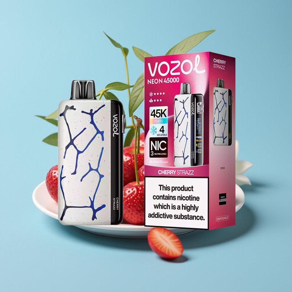 Vozol Neon 45K 45000 Puffs 20ml Mesh Cherry Strazz