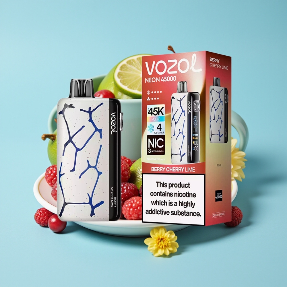 Vozol Neon 45K 45000 Puffs Adjustable Airflow Mesh Berry Cherry Lime