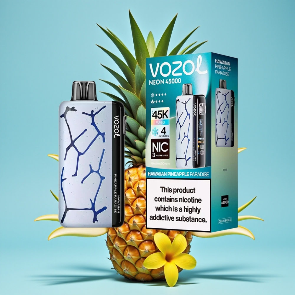 Vozol Neon 45K 45000 Puffs Adjustable Ice Airflow Hawaiian Pineapple Paradise