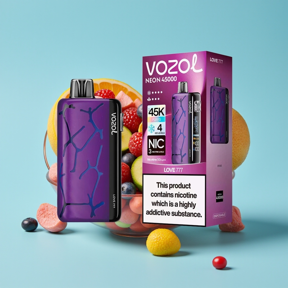 Vozol Neon 45K 45000 Puffs Adjustable Ice Airflow Love 777 Disposable Vape
