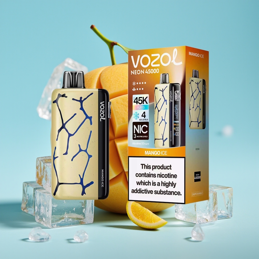 Vozol Neon 45K 45000 Puffs Adjustable Ice Airflow Mango Ice Disposable Vape