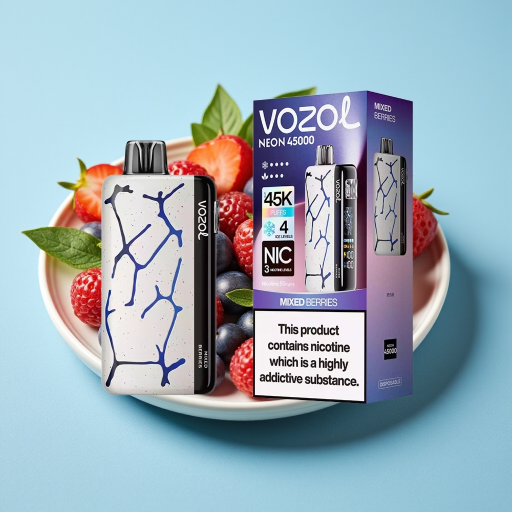Vozol Neon 45K 45000 Puffs Adjustable Ice Airflow Mixed Berries