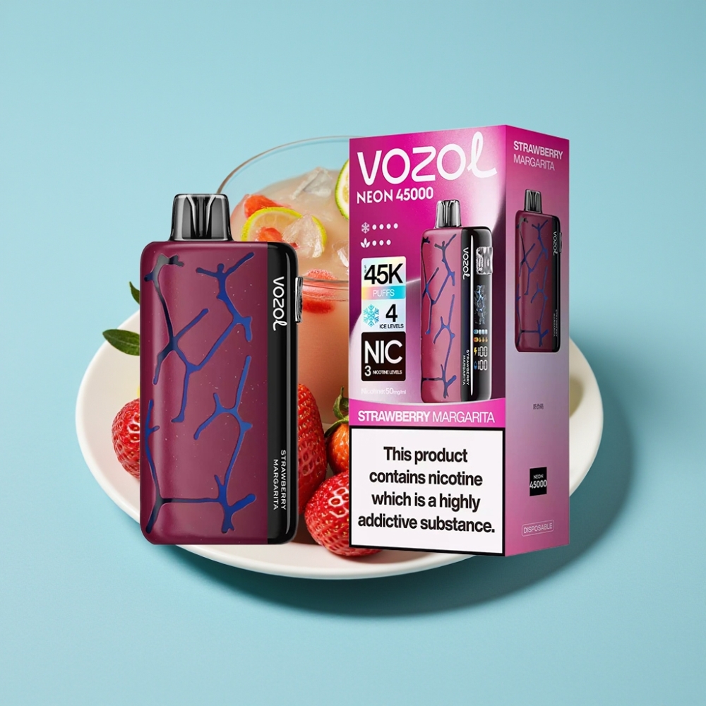 Vozol Neon 45K 45000 Puffs Adjustable Ice Airflow Strawberry Margarita